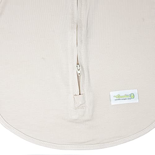 Image of Woombie Eucalyptus Leaf Tencel Sweaddling Blanket - Ultra Soft, Soothing Eucalyptus Fiber Newborn Swaddle - Wearable Baby Blanket - Cream, 5-13lbs