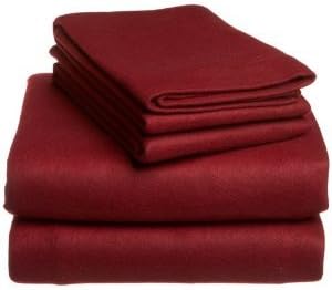 Elaine Karen Royal Luxury 100% Cotton Jersey Knit Full Sheet Set, Burgundy