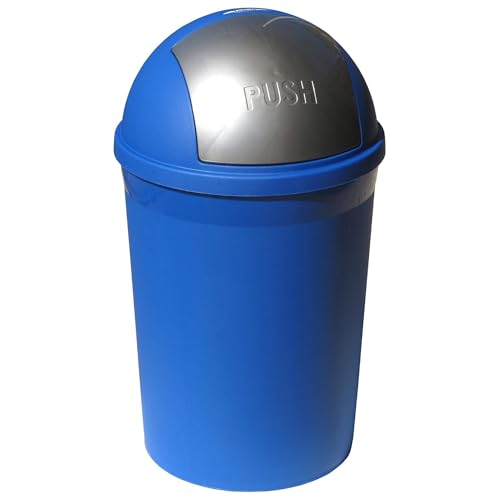 Redmon Swivel Lid Indoor Trash Can with Removable Dome Top, Blue, 4 Gallon