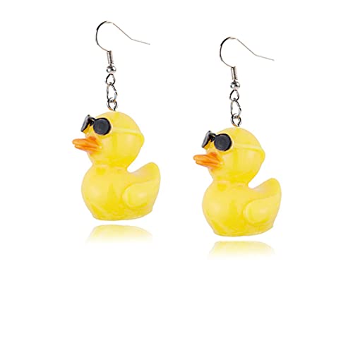ONLYJUMP Acrylic Cute Mandarin Duck Earrings Fashion Unique Personalized Earrings Funny Statement Earrings Sweet Animal Duckie Dangling Earring for Women Charming Jewelry Gift (Duck B)