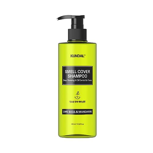 [KUNDAL]オールデイスメルカバー 青少年シャンプー 400ml ライムバジル＆マンダリン KUNDAL All Day Smell Cover Teens Shampoo 400ml Lime Basil&Mandarin