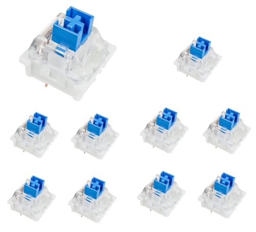 OUTEMU Blue Clicky Switches, 10-Pack 3-Pin RGB Dustproof...