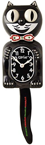 Kit Cat Klock Limited Edition Red Green Christmas Swarovski Crystals Jeweled Clock 15.5"
