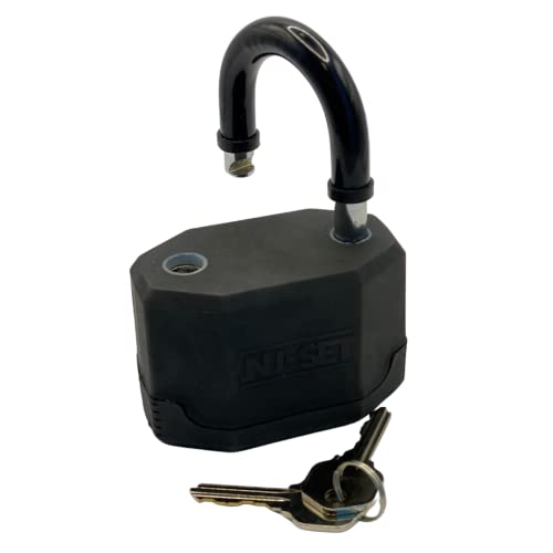 Image of NUSET 3-1 /4 inch 83mm Heavy Duty Keyed Alike Padlocks, Laminated Steel, Vinyl Covered (Pack of 2)