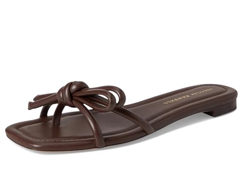 Image of Loeffler Randall Hadley Leather Bow Flat Sandals