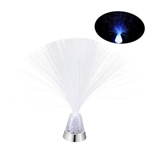 COOLHIYA Glacier Led Fiber Optic Lamp Creative Mood Lighting -Changing Crystal Base for Parties