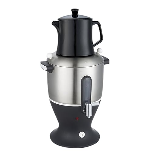Electric Tea Maker 1500W Samovar 6L with Keep Warm Function, 304 Stainless Steel Double-layer Pot for Home and Office