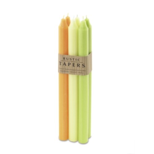 Buy Northern Lights Candles Rustic Tapers 6pc Banded 12in Citrus