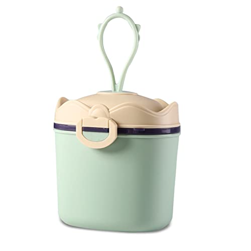 jiuzcare Milchpulver Portionierer Baby 430g Box groß Luftdichte Milchpulver-Spender Tragbarer Milchpulver-Kasten Behälter mit Schaber und Löffel zur Aufbewahrung von Obst Lebensmitteln, Grün