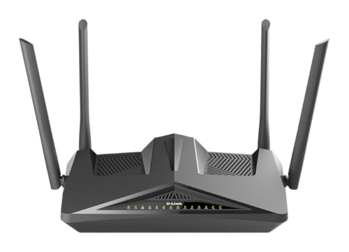 D-Link DSL-X1852E Modem Router Wi-Fi 6 AX1800 ADSL2+/VDSL2 con VoIP, Dual Band, 4 Porte Gigabit LAN, Porta WAN Gigabit, USB 3.0, WPA3, QoS, Antenne Esterne