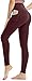 Persit Damen Sport Leggings, High Waist Yogahose Lang Sporthose Sportleggins Tights Cassis M
