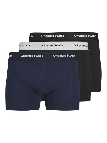 JACK & JONES Herren Jacvesterbro Solid Trunks 3 Pack Noos, Ocean Cavern, l (3er Pack) – Ansicht 1