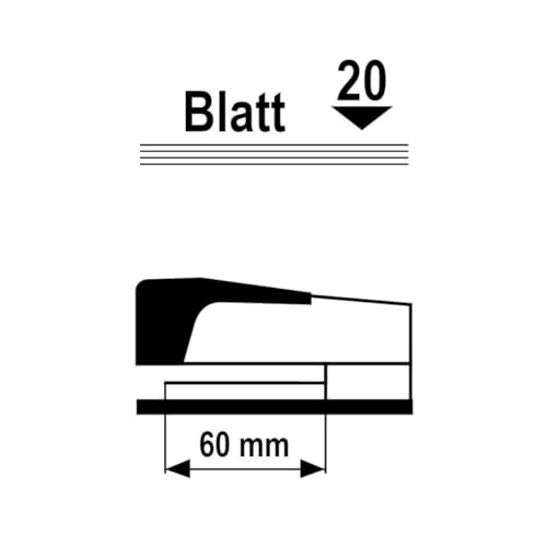 D.RECT 5221 Heftgerät mit 2.000 Heftklammern, Hochleistungsheftgerät, Büroheftgerät, Industrieheftgerät, Tischheftgerät, Hefter 20 Blatt, Tacker für Büro, Heftgerät für den Schreibtisch, Weiss