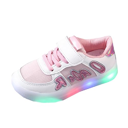 IWIHMIV Boys Athletic Shoes Casual Kids Light Up Tennis Running Shoes Comfortable Breathable Sneakers