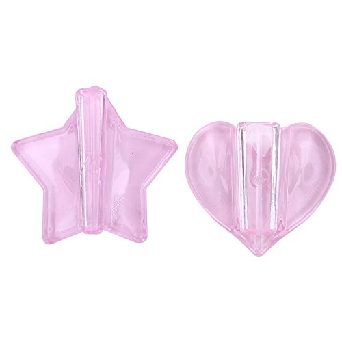 2 pzas herramienta para arte en uñas metal forma estrella y corazón miniatura 6