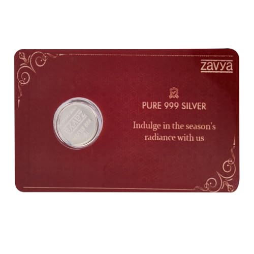 ZAVYA 999 Pure Silver Embossing 1 g Silver Coin with Limited Edition Festive Packaging (B0CMMCGVGB) Amazon Price History, Amazon Price Tracker