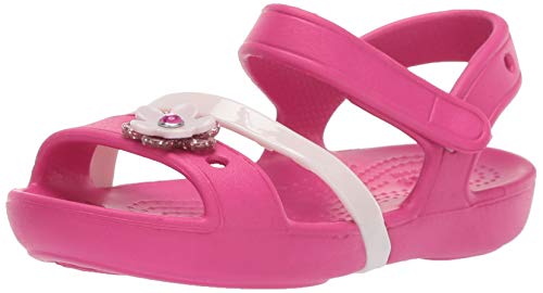 crocs Lina Charm Sandal K, Sandalias con Punta Abierta Unisex niño, Rosa (Candy Pink 6x0), 28/29 EU