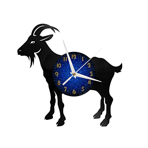 Horloge murale vinyle 12 pouces avec LED version Old Goat pour salon et intérieur moderne