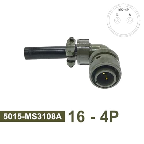 Conector circular 16S-4 5015 MS3108A angular tipo enchufe de 1 pieza 2