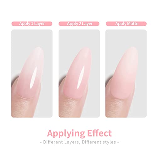 Rarjsm Pink Rubber Base Gel Polish, Soft Pink Nail Repair, 15ml Nude Gel Polish, French Manicure