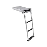 WARRIOO Pack of 1 Multi Purpose Marine Ladder Stainless Steel 3 Step Slip Salt Applications Marine Ladder