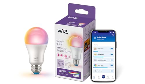 Image of WiZ Connected 100W A19 LED Smart Light Bulbs Color - Connects to Your Wi-Fi - E26 Smart Bulb - Control with Voice or App + Activate with Motion - Matter Compatible