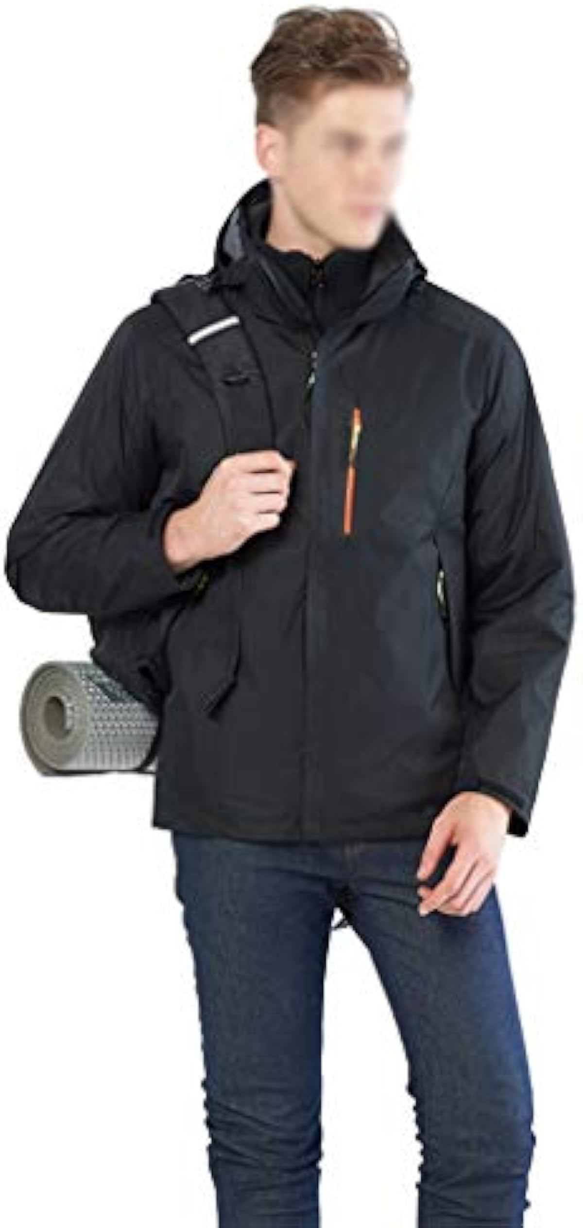 ファストファッション通販サイト コート ジャケット シンプルなカップルスタイルメンズレインジャケットブラック オレンジ ブルー防風スキージャケット3イン1暖かい冬のスポーツ屋外の防水コート メンズジャケット Color Black サイズ S アウトレット大特価 Www