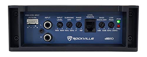 Rockville Db10 800W Peak Mono Car Audio Amplifier 200W Rms @ 4 Ohms #TOP5