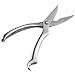 Perchedl Large Practical Poultry Scissors, Super-sharp Stainless Steel Spring Loaded Handle Kitchen Scissors Chicken Seafood Vegetable Barbecue Food Scissors (Silver)
