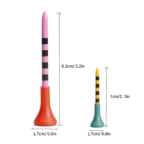 Kunststoff-Golf-Tees, 50 PCS Golf Tees Kunststoff 83mm (3-1/4\) 70mm (2 3/4\) Golftee Lang Plastik gemischte Farbe
