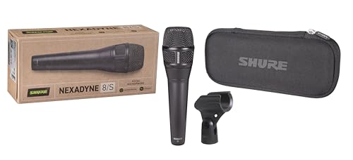 Image of Shure Nexadyne 8 /S Supercardioid Dynamic Vocal Microphone with Revonic Dual-Engine Technology - XLR Wired Mic for Live Vocals, Studio Recording & Stage Performance, Black