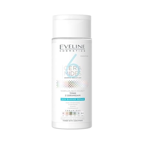 Eveline Cosmetics Hydratisierender Beruhigungstoner mit Ceramiden - Fortschrittliche Hautpflege mit Squalan & Panthenol für alle Hauttypen - Vegan