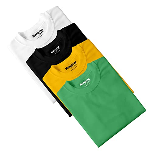 Image of Hangout Hub HH87 Tshirt for Boy's | Regular Fit | Super Combed Cotton Kids T-Shirt | Solid Plain Tees | Round Neck T Shirt | Half Sleeves |Pack of 2 | 3 | 4 | 5 |6