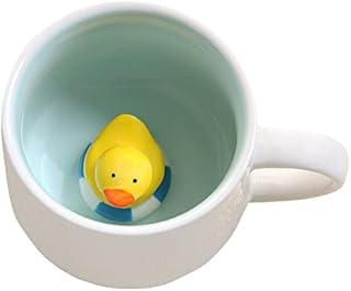 Cute Coffee Mug, Kawaii Duck Milk Tea Ceramic Mugs,3D Animal Morning Cup Gift for Hot Chocolate,Drink,Weddings, Birthdays,Father's Day,Mother Day for Girls Women Boys