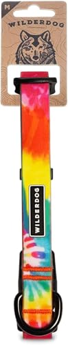 Image of Wilderdog Waterproof Dog Collar - Repels Water & Dirt - Medium 13 inch-18 inch - Tie Dye
