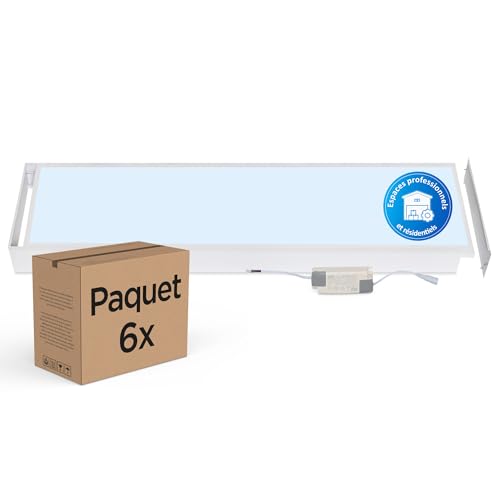 Dalle LED 120x30 saillie pour remplacer un vieux néon par un plafonnier 6500K