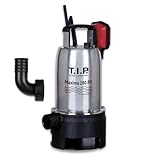 T.I.P. Schmutzwasser Tauchpumpe Edelstahl 180 PX - 10.500 l/h Fördermenge, 7m Eintauchtiefe, 7m Förderhöhe, leistungsstarke Tauchpumpe, robust und langlebig, ideal für Kellerentwässerung 30121