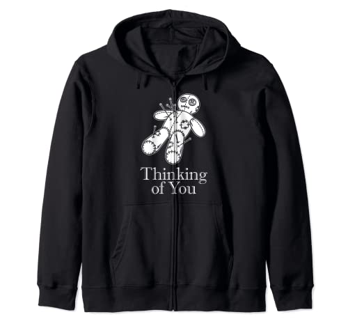 Thinking of You, T-shirt Voodoo Doll - Maglietta divertente Felpa con Cappuccio