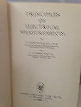 Hardcover Principles of electrical measurements Book