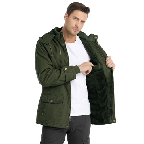 Chexpel CH02-ARMY GREEN-XL Men'S Cotton Military Jackets thumb #1