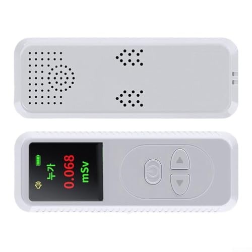 Nuclear Radiation Dosimeter, For Geiger Counter Nuclear Radiation Detector Digital Dosimeter Handheld Radiation Monitor Meter(White)