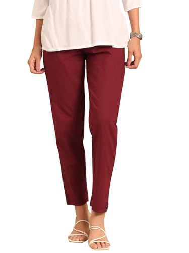 Image of TWIN BIRDS Women Cotton Straight Fit Pants | Ethnic Casual Daily Trousers
