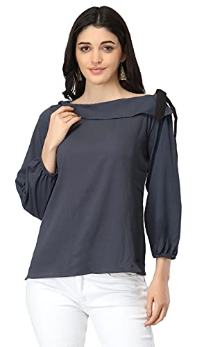 Image of DHRUVI TRENDZ Women's Regular Fit Tops | T Shirt for Women | Tops for Jeans for Women | Tops for Women | Western Tops for Women Stylish | T-Shirt for Women