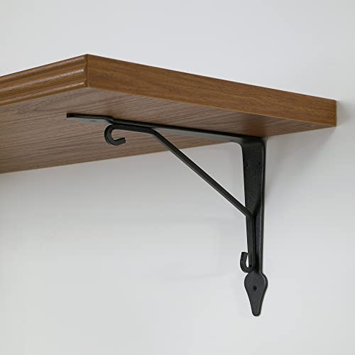 Étagère murale ProTuning design scandinave effet noyer anthracite 120 cm - 4