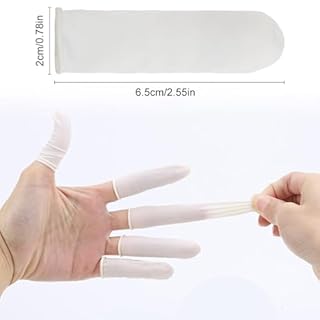 100pcs Doigtiers en Latex, Doigtiers en Latex, Doigts de Protection imperméables du Bout des Doigts, Doigts de Protection contre les blessures aux Doigts, Doigts imperméables pour Tatouage
