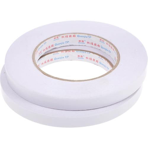 GATHINESS Cinta Adhesiva Doble Cara 12Mm X 50m Transparente Resistente para Álbumes de Recortes y Proyectos de Bricolaje, Rollo Doble para Manualidades