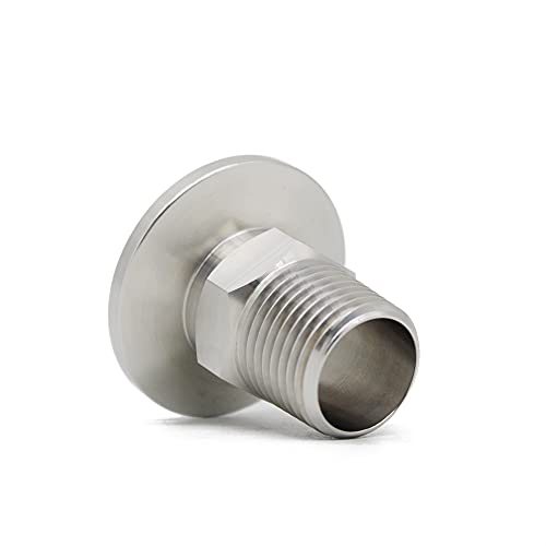 Image of SS304 KF25 NPT Male Adaptor thread 1 /2 inch NW25 KF Male coupling ISO-KF25 X NPT 1 /2 inch