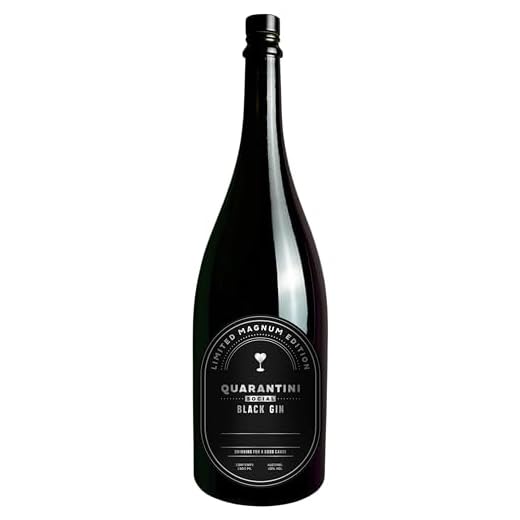 Quarantini Black Gin Magnum 42% Vol. (1,5 Liter) – mit fruchtigen Botanicals aus Papaya und Bergamotte