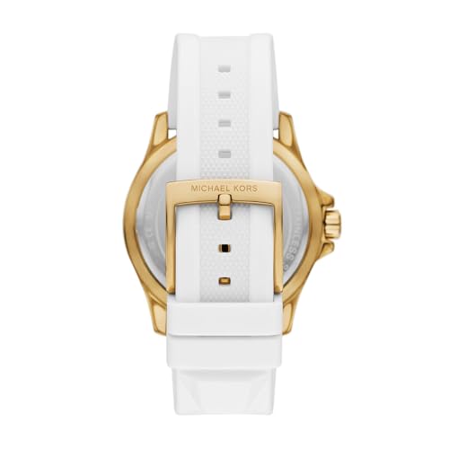 Michael Kors Women's Watch, Everest Three-Hand White Silicone and Stainless Steel Watch for Women by Michael Kors - Used condition - Image 3