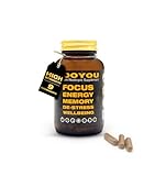 Lions Mane, Ashwagandha, Alpha GPC, Reishi, Ginger Root, 9 in 1, 1500mg Nootropic Brain Supplement Mushroom Complex Increase Energy, Focus, Memory & Wellbeing Formula, 60 Capsules 1500mg by NOOYOU